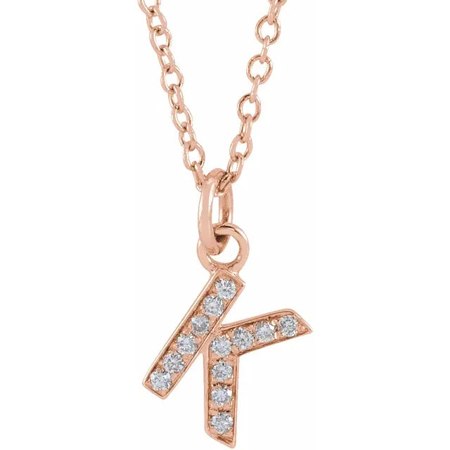 Diamond Initial Necklace